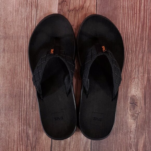 Teva Voya Womens Size 8 Black Foam Thong Flip Flops Sandals Beach 1019040 - Picture 8 of 15